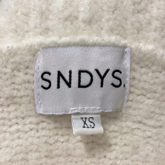 SNDYS Cecilia White Wool Knit Turtleneck Sweater - Picture 6 of 6